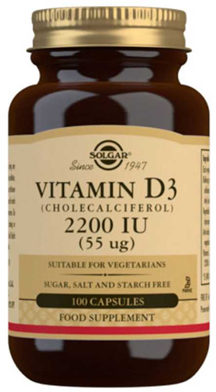 Solgar Vitaminas D3 2200 TV (55 mcg) 100 kapsulių