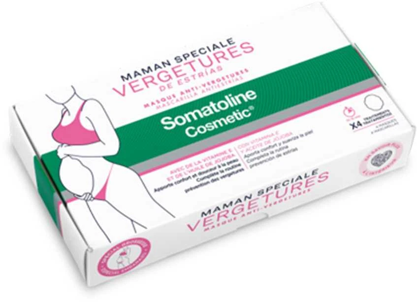 Somatoline Anti-Stretch Marks Special Mask for Moms kaukė nuo strijų, 4 vnt.