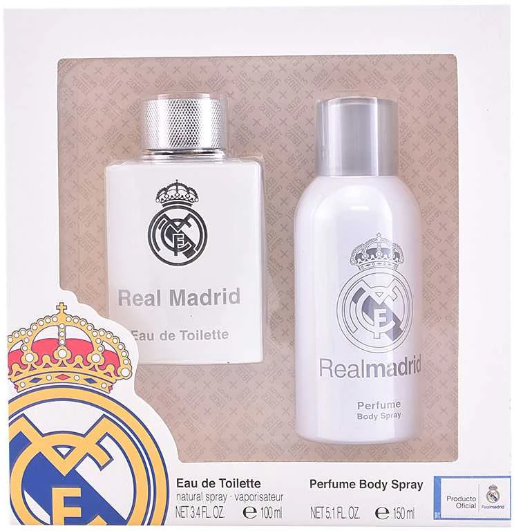 2 dalių rinkinys vyrams Real Madrid Eau De Toilette Purškiklis, 100ml
