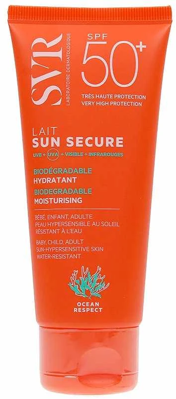 SVR Sun Secure Lait SPF50+ drėkinamasis apsauginis pienelis nuo saulės veidui ir kūnui, 100 ml