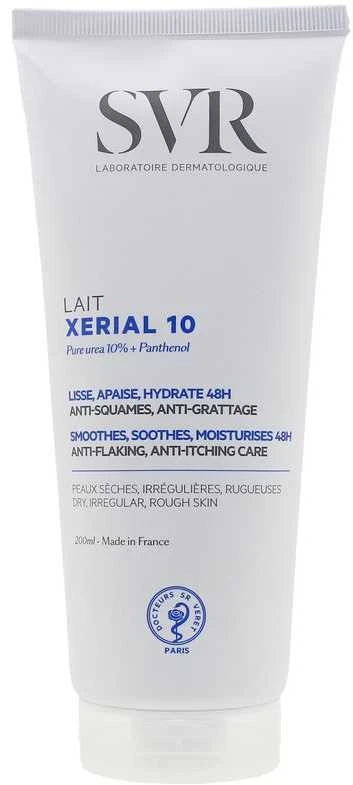 SVR Xerial 10 Anti-Flaking, Anti-Itching Care kūno pienelis su 10% šlapalo, 200 ml