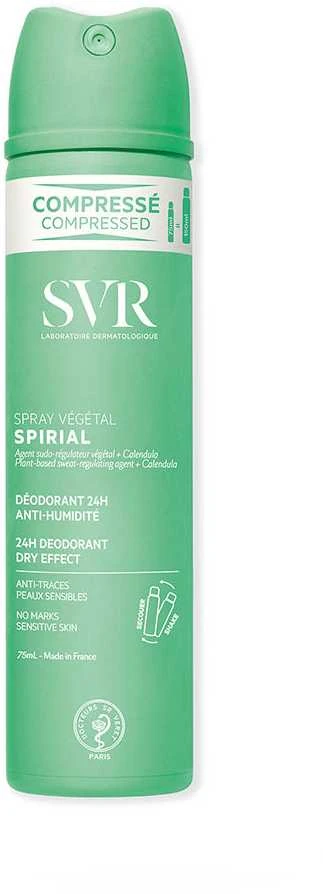 SVR Spirial 48H Vegetal Anti-Perspirant Dezodorantas Purškiklis, 75 ml