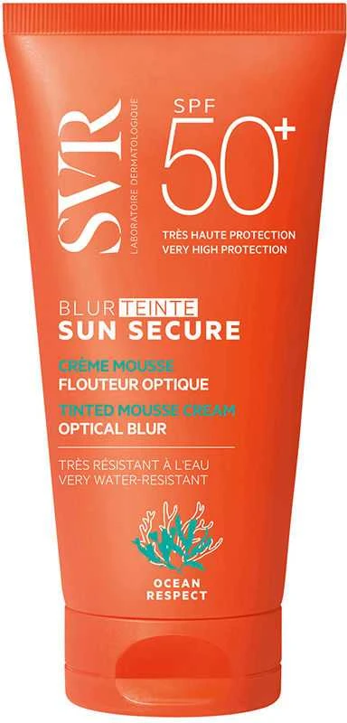 SVR Sun Secure Blur Teinte SPF 50+ tonuojantis veido kremas-putos, 50 ml