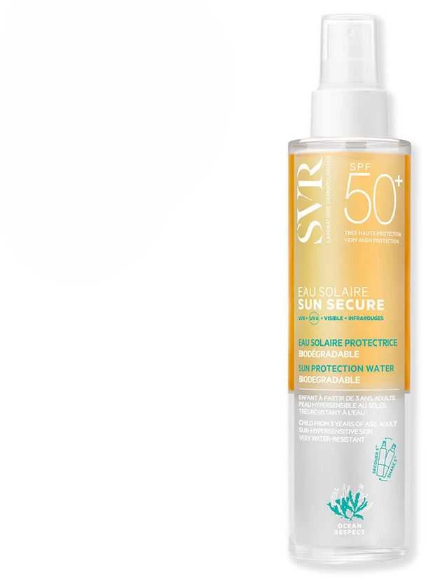 Svr Sun Secure SPF 50+ Solar Vanduo purškiamas dvifazis veido ir kūno vanduo nuo saulės, 200 ml