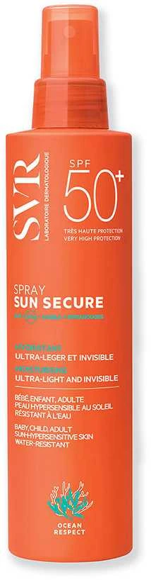 Svr Sun Secure Purškiklis Moisturiser SPF 50+ apsauginis veido ir kūno purškiklis nuo saulės, 200 ml
