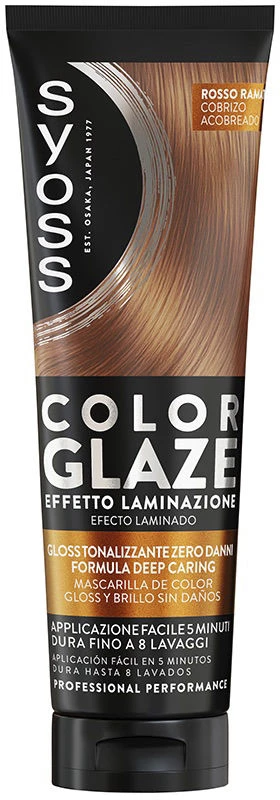 Syoss Color Glaze Mascarilla De Color Matiante Con Efecto Laminado Cobrizo, 130 ml