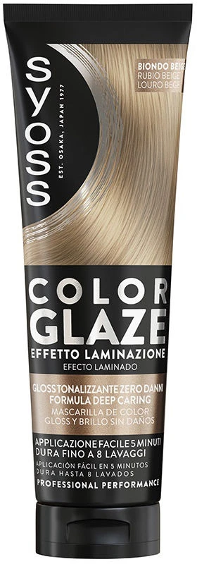 Syoss Color Glaze Mascarilla De Color Matiante Con Efecto Laminado Rubio rusvai gelsvas, 130 ml