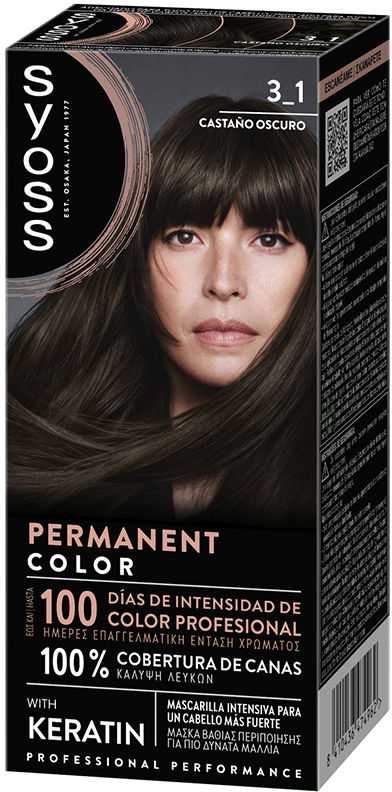 Syoss Permanent Color 3,1-Castaño Oscuro 1 U