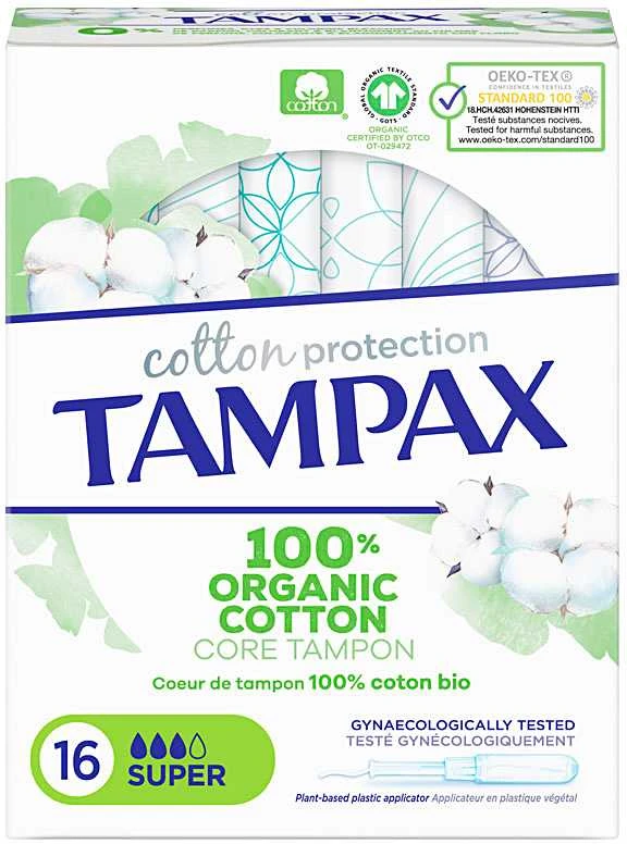 Tampax Organic Super tamponi 16 vienetų