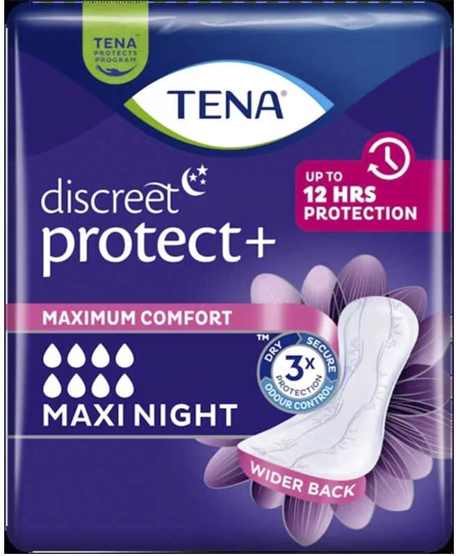 "Tena Discreet Maxi" naktiniai įklotai nuo šlapimo nelaikymo 12vnt