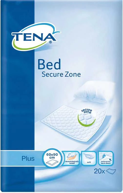 Apsauga nuo pratekėjimo Tena Bed Secure Zone Plus 60 x 90 cm 20 vnt.