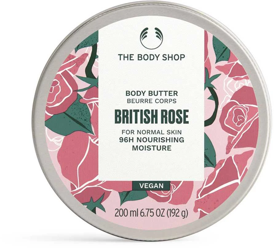 "The Body Shop" kūno sviestas normaliai odai "British Rose" (kūno sviestas) 200 ml