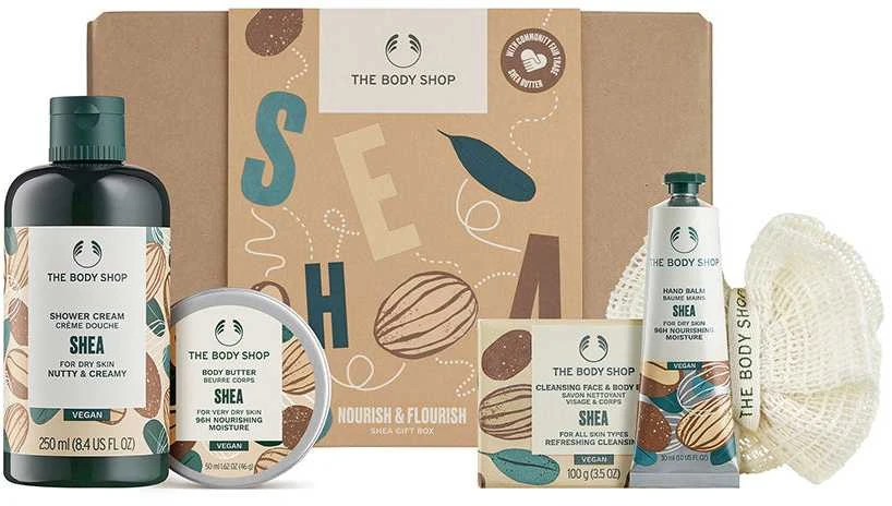 „The Body Shop Shea G3 Small“ sausai odai skirtų kūno priežiūros dovanų rinkinys