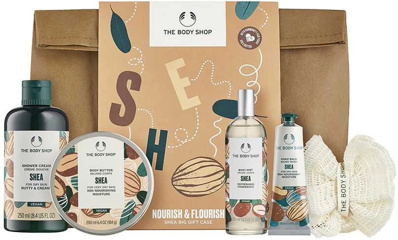 „The Body Shop Shea G4 Medium“ kūno priežiūros dovanų rinkinys