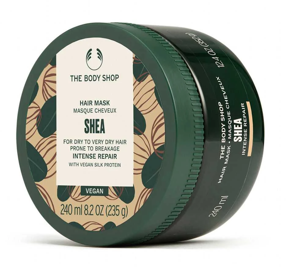 The Body Shop Shea Hair Mask sviestmedžių atkuriamoji plaukų kaukė, 240 ml
