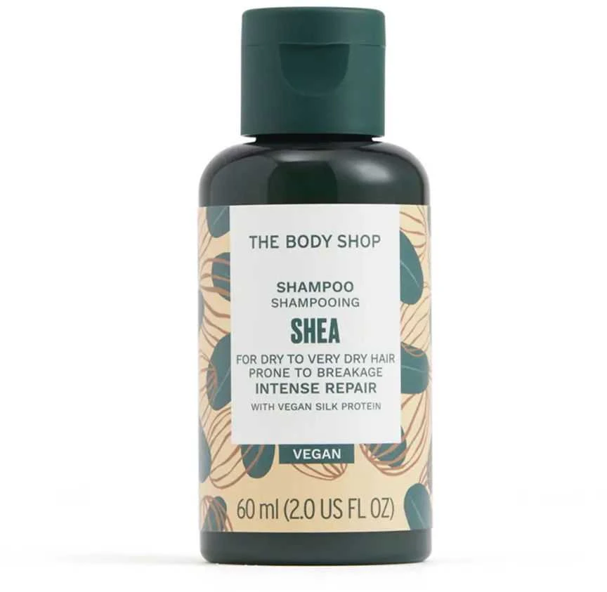 The Body Shop Šampūnas Shea - Intense Repair sviestmedžių atkuriamasis šampūnas, 60 ml
