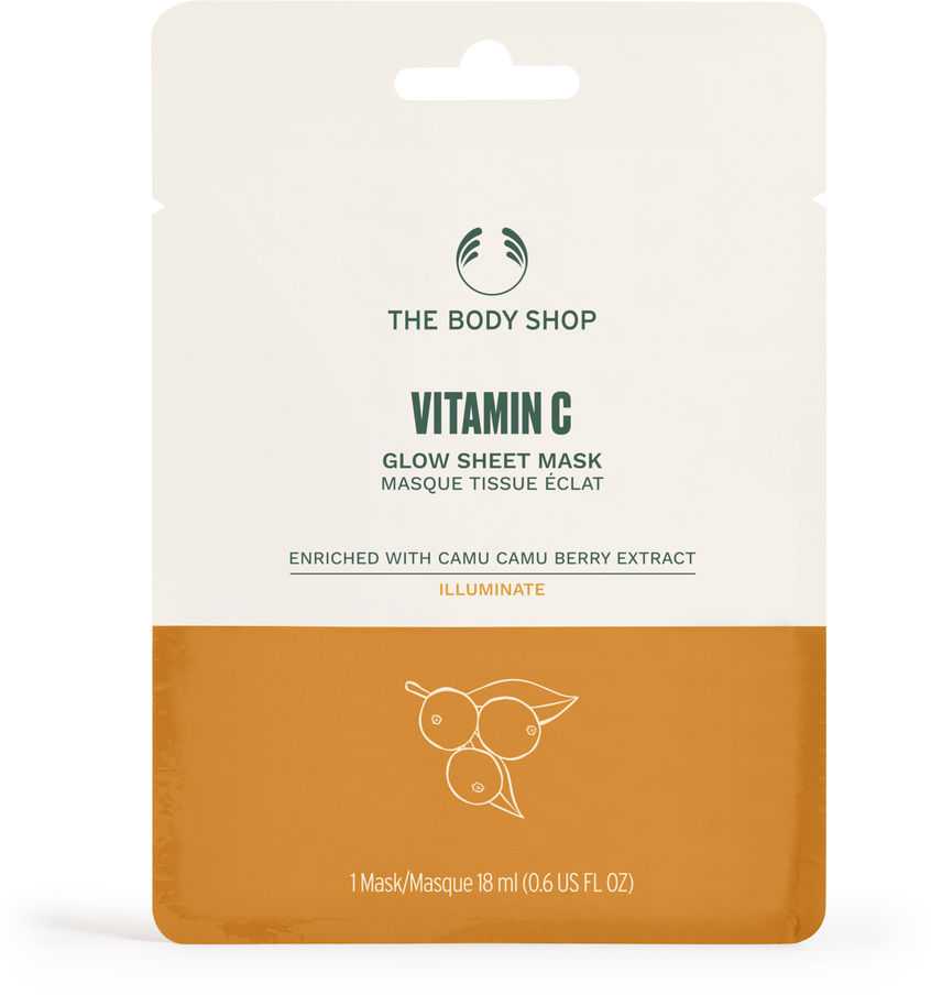 „The Body Shop“ švytinti veido kaukė su vitaminu C, 18 ml