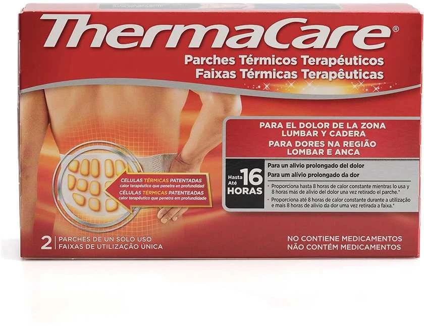 "Thermacare Heatwrapps" apatinė nugaros dalis ir klubo įtvaras 2 vienetai