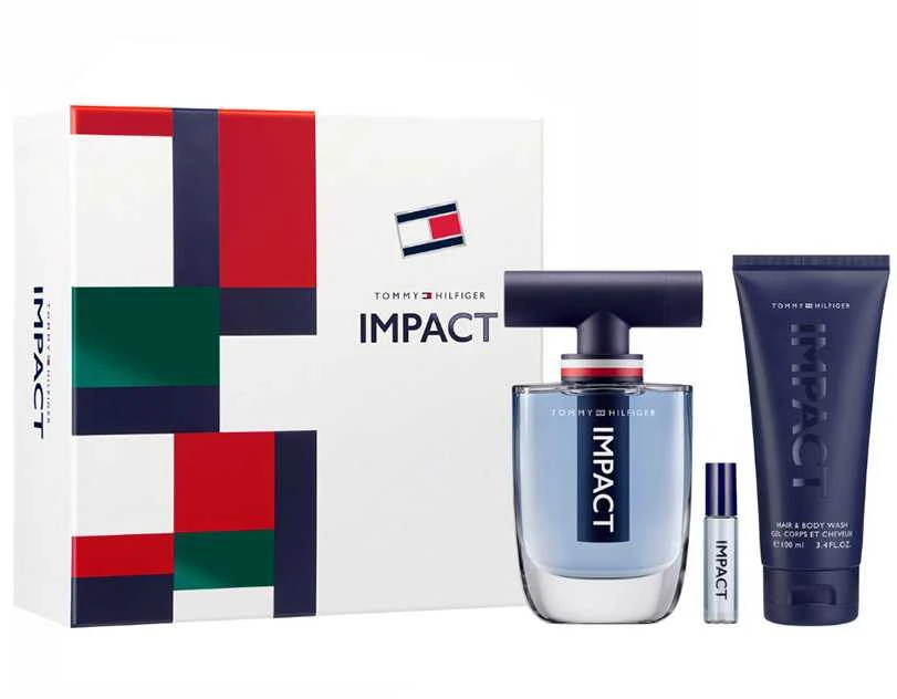 Tommy Hilfiger Impact rinkinys vyrams (EDT, 100 ml + dušo želė, 100 ml + EDT, 4 ml)