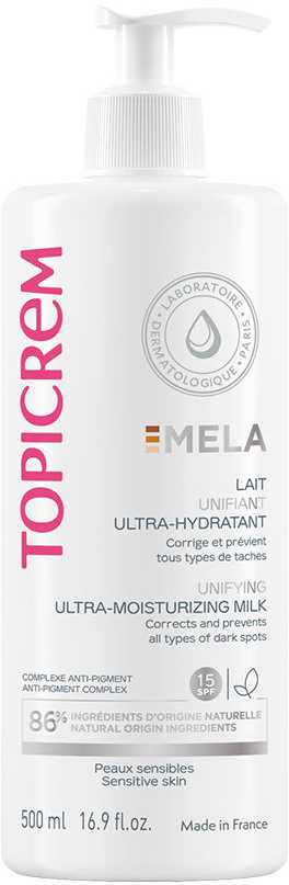 „Topicrem MELA“ vienijantis itin drėkinamasis pienelis, 500 ml