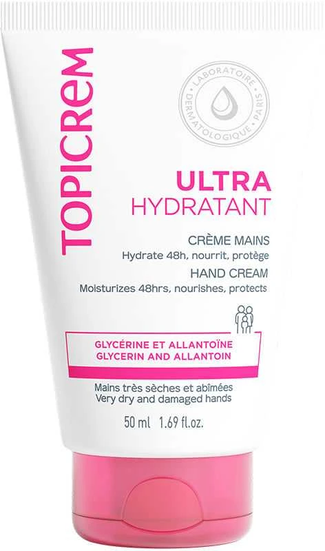 Topicrem Ultra-Moisturizing Hand Kreminis Hand Kreminis moterims, 50 ml