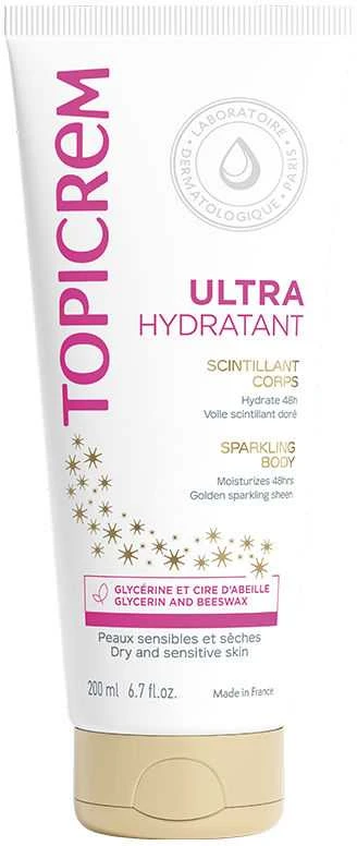 „Topicrem“ itin drėkinamasis spindintis kūno kremas, 200 ml