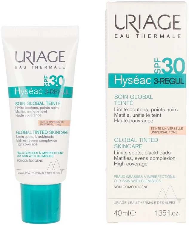 URIAGE veido kremas su atspalviu HYSEAC 3-REGUL GLOBAL, SPF 30, 40 ml