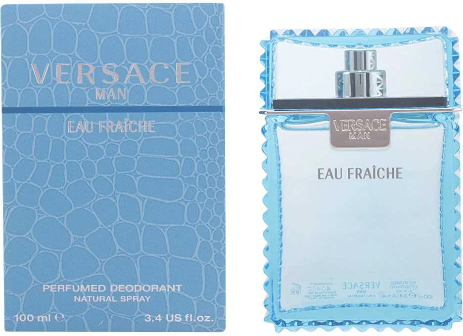 Versace Man Eau Fraiche Deo Purškiklis purškiamas dezodorantas vyrams, 100 ml