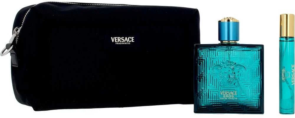 Versace Eros rinkinys vyrams (EDT, 100 ml + EDT, 10 ml + kosmetinė)