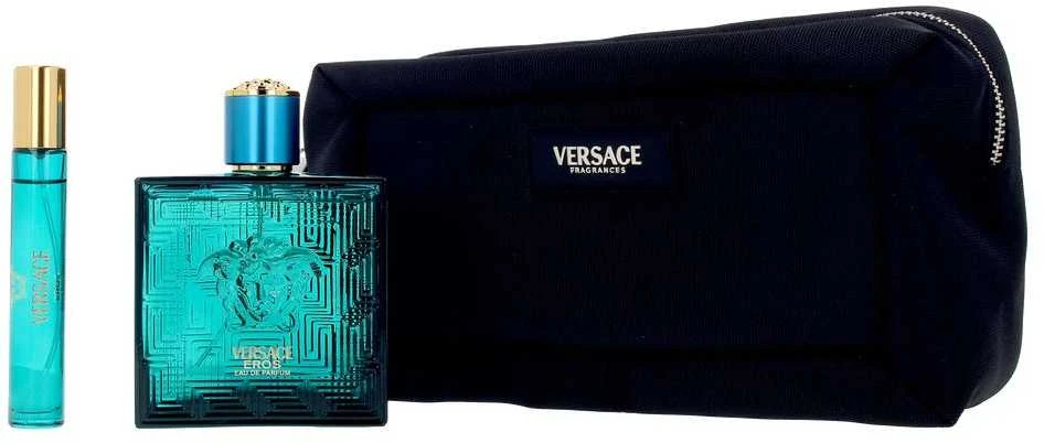 Versace Eros Giftset kvepalų rinkinys vyrams (EDP, 100 ml + EDP, 10 ml + kosmetinė)