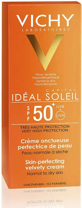 Vichy Idéal Soleil Velvety Dace Kreminis Spf50 veido kremas nuo saulės 50ml