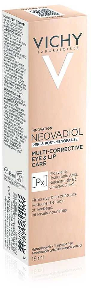 Vichy Neovadiol Eye & Lip Care Multi-Corrective Care daugiafunkcis korekcinis akių ir lūpų zonos kremas brandžiai odai, 15 ml