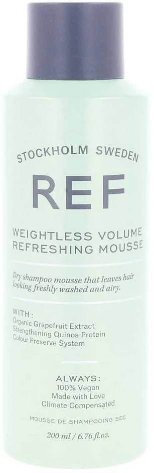 REF Weightless Apimties suteikiantis Refreshing Putos Sausas šampūnas, 200 ml