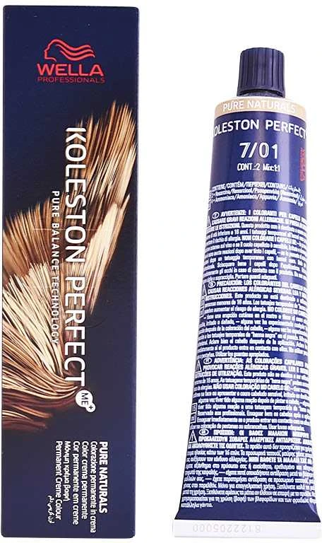 Wella Koleston Perfect 7/01 dažų tūbelė ir pakuotė
