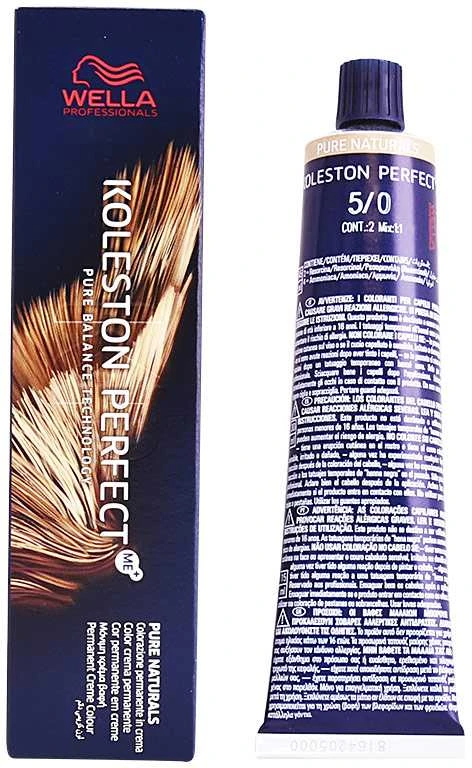 Wella Koleston Perfect Me+ 5/0 tūbelė ir dėžutė
