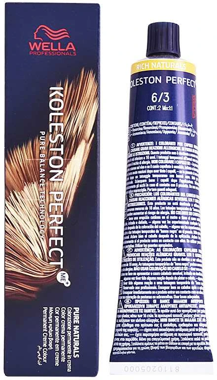 Wella Koleston Perfect Me+ 6/3 tūbelė ir pakuotė