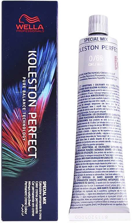 Wella Professionals Koleston Perfect Special Mix Me+ ilgalaikiai plaukų dažai 0/66 intensyvi violetinė spalva, 60 ml