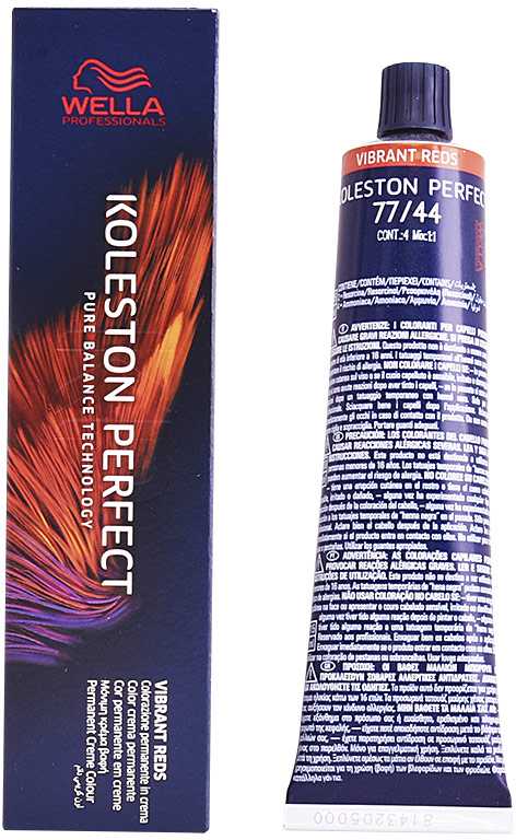 "Wella Koleston Perfect Me+ 77/44 Vibrant Reds" plaukų dažai 60ml