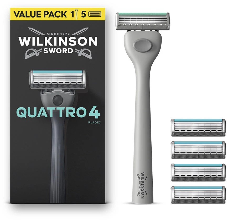 Wilkinson Sword Wilkinson Quattro 4 skustuvas, 5 keičiamos dalys, 5 U