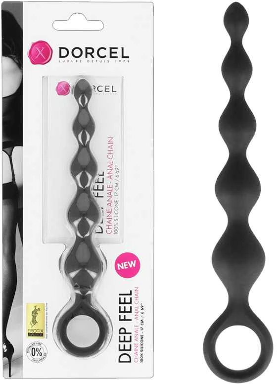 Marc Dorcel Deep Feel hipoalerginiai Juodas analiniai karoliukai