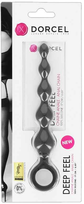 Marc Dorcel Deep Feel hipoalerginiai Juodas analiniai karoliukai