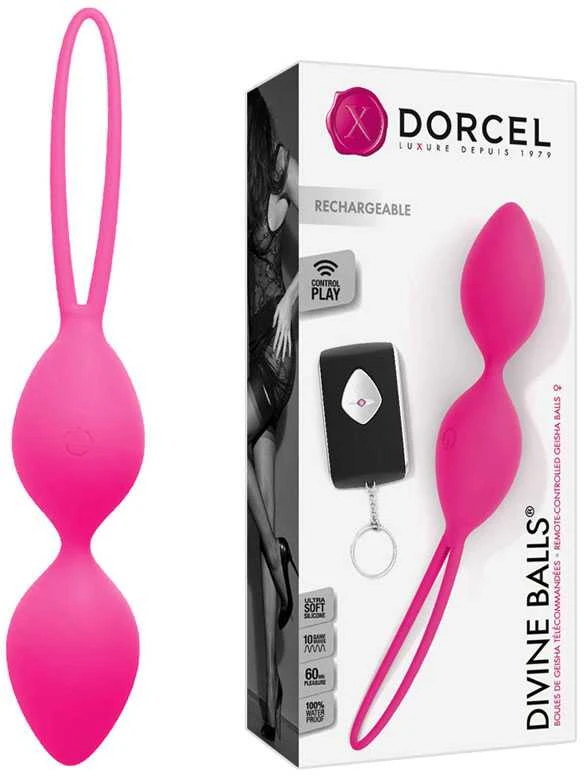 Marc Dorcel Divine Balls Purpuriniai vibruojantys geišų kamuoliukai