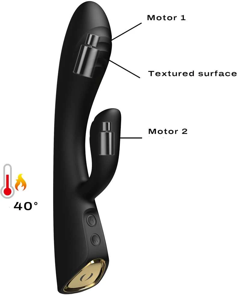 Marc Dorcel Flexi Rabbit zuikio vibratorius Juodas