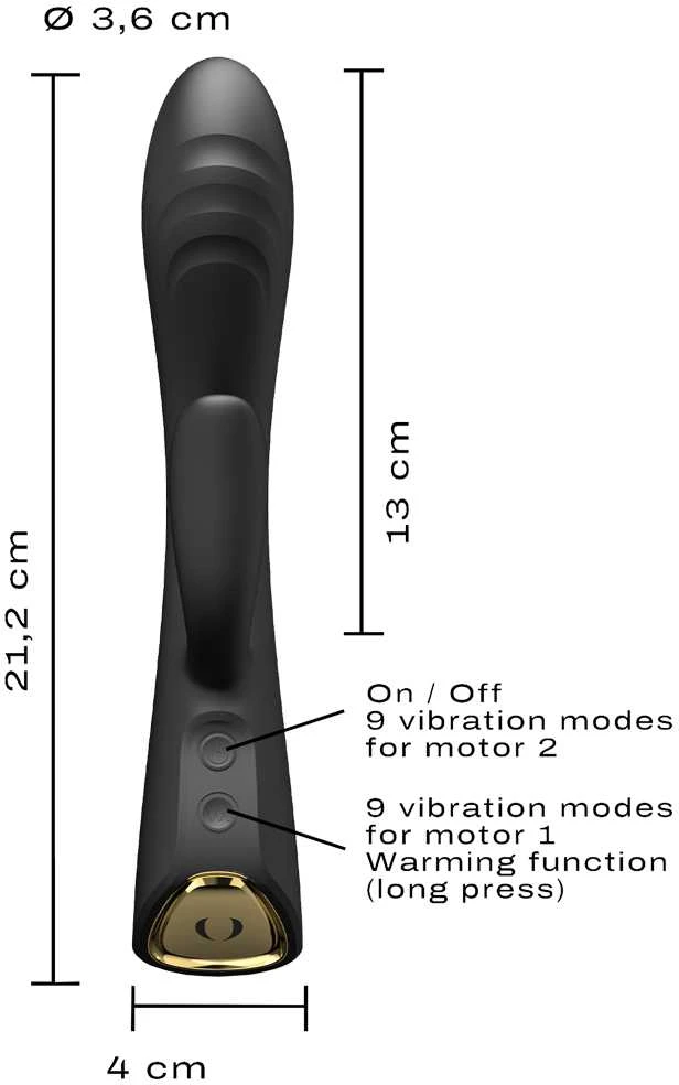Marc Dorcel Flexi Rabbit zuikio vibratorius Juodas