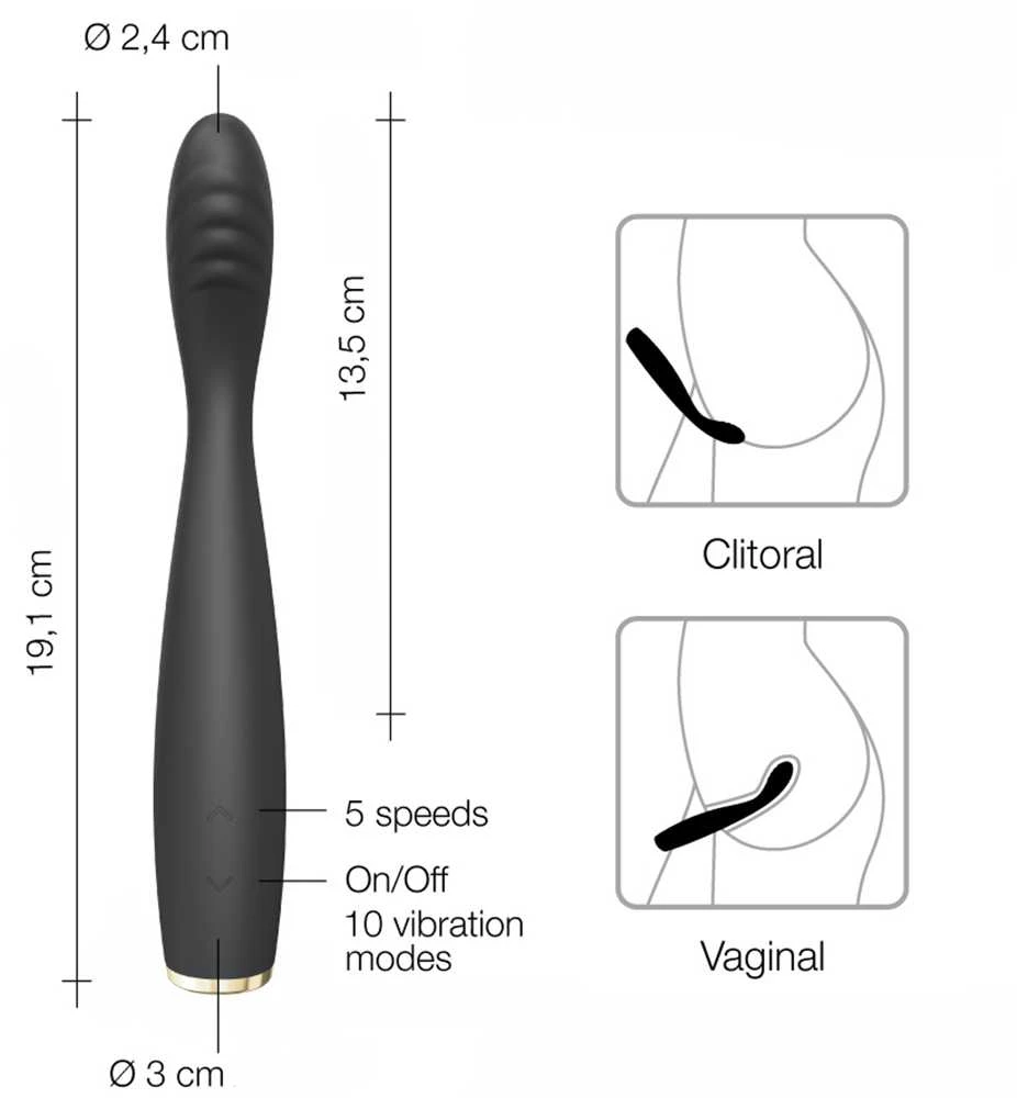 Marc Dorcel G-Slim G taško vibratorius juodas