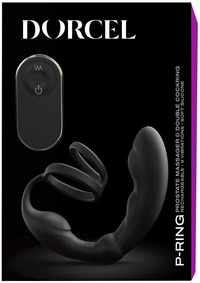Marc Dorcel P-Ring prostatos masažuoklis su dvigubu varpos žiedu