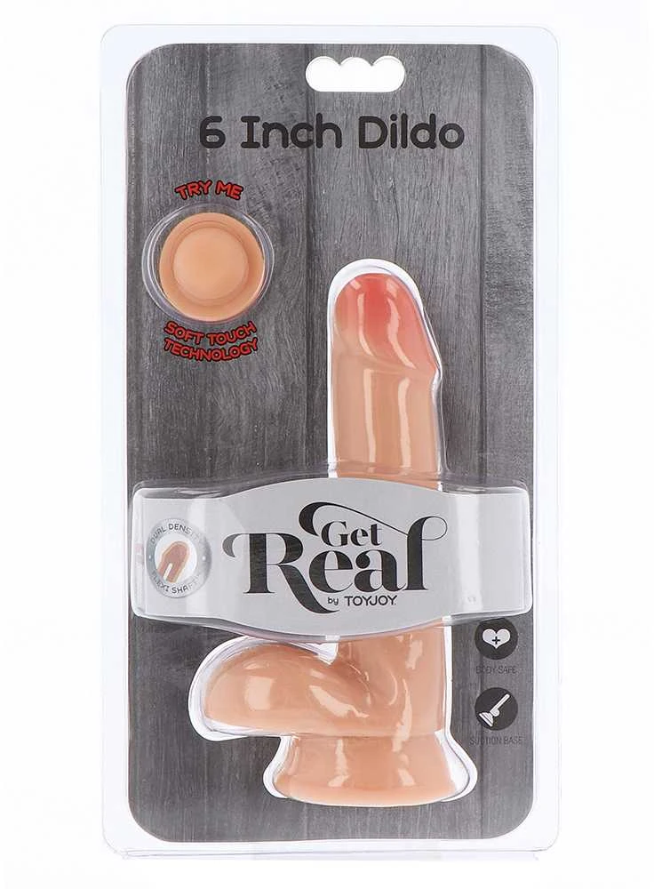 Get Real Gaukite „Real Dildo DUAL DENSITY“, 6 colių įstrižainę