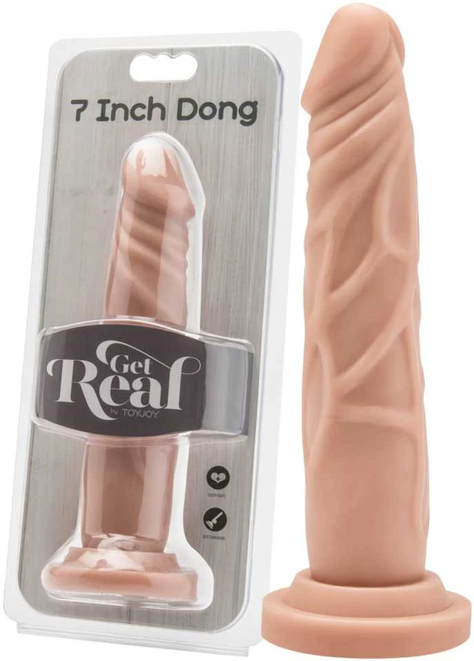 Get Real TOYJOY natūralių venų dildo, stiprus siurbtukas, 18 cm