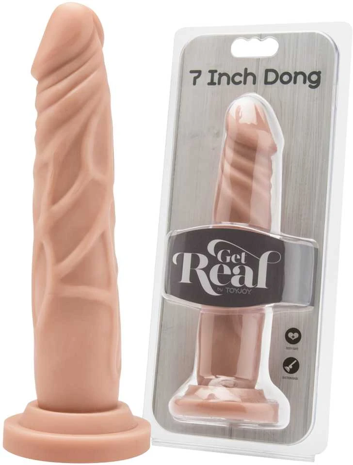 Get Real TOYJOY natūralių venų dildo, stiprus siurbtukas, 18 cm