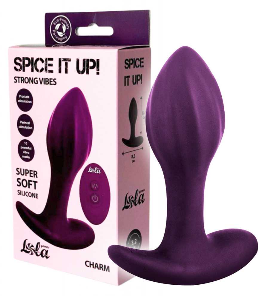 Lola Games Dvigubas silikoninis vibruojantis analinis kištukas Spice it Up Charm